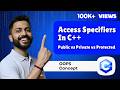 Lec-43: Access🔒Specifiers in C++ OOP | Public vs Private vs Protected Explained with Examples