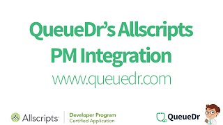 QueueDr Allscripts Practice Management Product