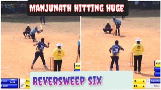 manjunath hitting huge reversweep six 😳🔥 kudla premier League