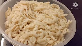 Spätzle Nudeln อาหารเยอรมัน#วิธีทำ+ซอลเห็ดแชมปิญอง