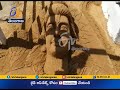 sri rama navami sand art of sri rama attracted devotees at bhadrachalam temple