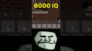 Roblox 8000 IQ Moment! #shorts #roblox