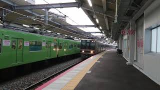 【ミュージックホーン有り】207系 直通快速 (おおさか東線経由)奈良行き 鴫野駅通過