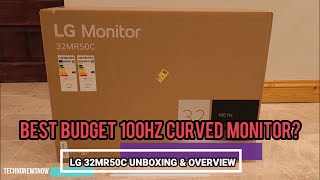 LG 32MR50C CURVED LED FHD 100Hz MONITOR UNBOXING AND OVERVIEW