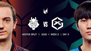 G2 v GX | 2025 LEC Winter | Week 2 Day 3 | G2 Esports vs. GIANTX