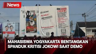 Demo Gejayan Kembali Memanggil, Mahasiswa Yogyakarta Bentangkan Spanduk Kritisi Jokowi