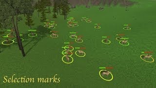 [Unity3d] uRTS: Selection mark methods comparison: Shuriken vs Unity GUI4.6 vs OnGUI