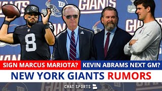New York Giants Rumors: Sign Marcus Mariota? Giants Promoting Kevin Abrams As Next NYG GM?