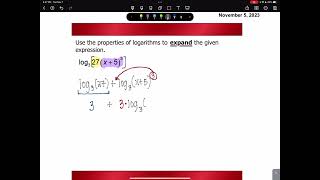 Alg2 E 5B Expanding Logs