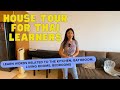 House tour | learn Thai vocabulary related to kitchens, living rooms, bed rooms, bathrooms