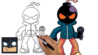 How To Draw Whitty 💣 Friday Night Funkin || Step by Step Drawing Tutorial for Beginners