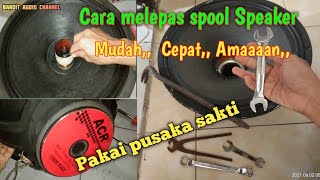 Tutorial terbaru cara melepas spool speaker dengan mudah dan cepat serta aman ke daunan speaker