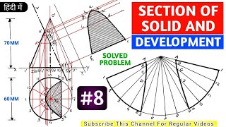 SECTION OF SOLID AND DEVELOPMENT OF LATERAL SURFACES SOLVED PROBLEM 8 @TIKLESACADEMYOFMATHS