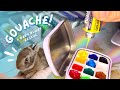 MY INTRODUCTION TO GOUACHE | Materials, Sketchbook Painting, and Baby Bunny Rescue