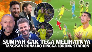 LIHAT !! Reaksi Messi \u0026 Seluruh Dunia Melihat Ronaldo NGAMOK Hingga Tendang Bola Ke Tribun 😱