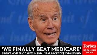 ALMOST UNWATCHABLE: Biden's Most Brutal Gaffes And Flubs Over The Past Year | 2024 Rewind