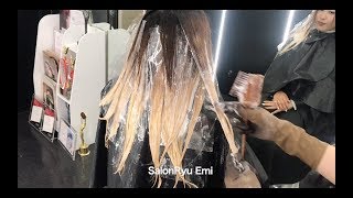 バレイヤージュ☆外国人風☆グラデーションカラー☆グレージュ☆ヘアカラー☆