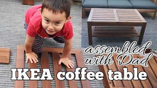 Building table with daddy / IKEA Applaro table (comment off)