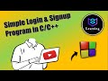 Login & Signup program in C Language | C/C++ | C Programming