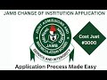 JAMB CHANGE OF INSTITUTION | APPLICATION PROCESS MADE EASY