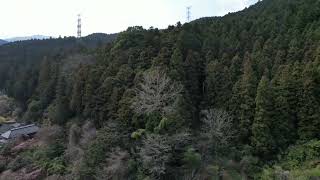 【ドローン映像】埼玉県比企郡小川町の風景 (春) ①【フリー素材（※概要欄必読）】