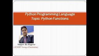 User Defined Function in Python Part 1