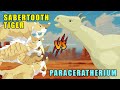 Smilodon vs Paraceratherium|Sabertooth Tiger vs Ice Age Animals Level Challenge[S1]|Animal Animation