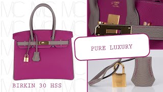 Stunning Rose Pourpre \u0026 Gris Asphalte Hermès Birkin HSS Revealed! • MIGHTYCHIC •