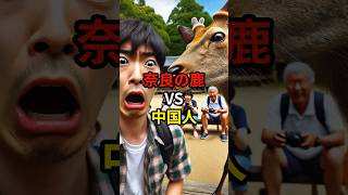 【鹿VS中国人】奈良公園での衝撃の光景！ #中国 #雑学 #shorts #海外の反応