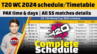 ICC T20 World Cup 2024 schedule announced | T20 CWC 2024 schedule timetable & day