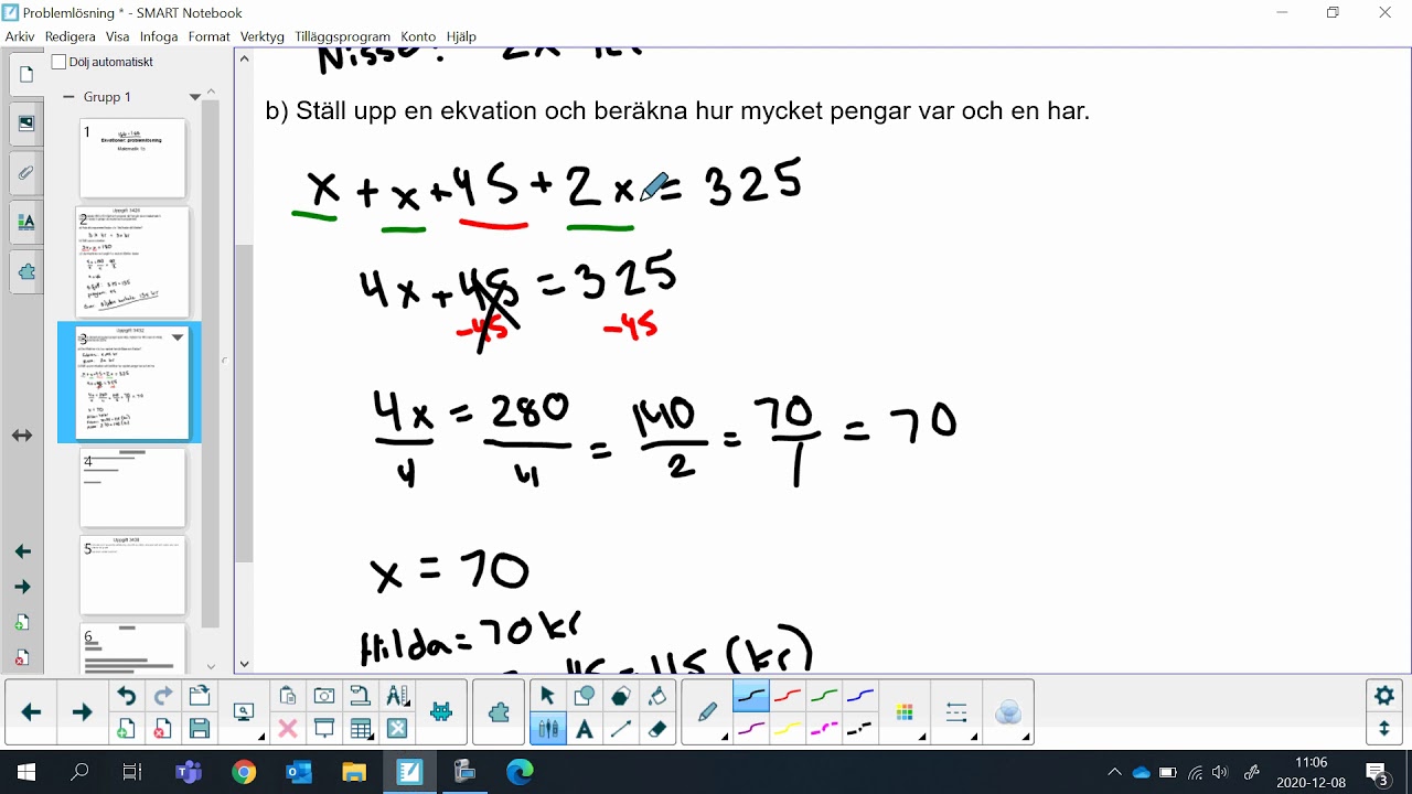 Matematik 1b: Ekvationer - Problemlösning - YouTube