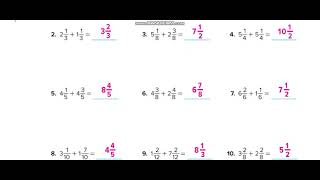 Grade 4 Chapter 9 Lesson 6 Add Mixed Numbers