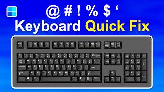 How To Fix Special Characters Keyboard Problem @ # ! % $ ‘ (Step By Step)
