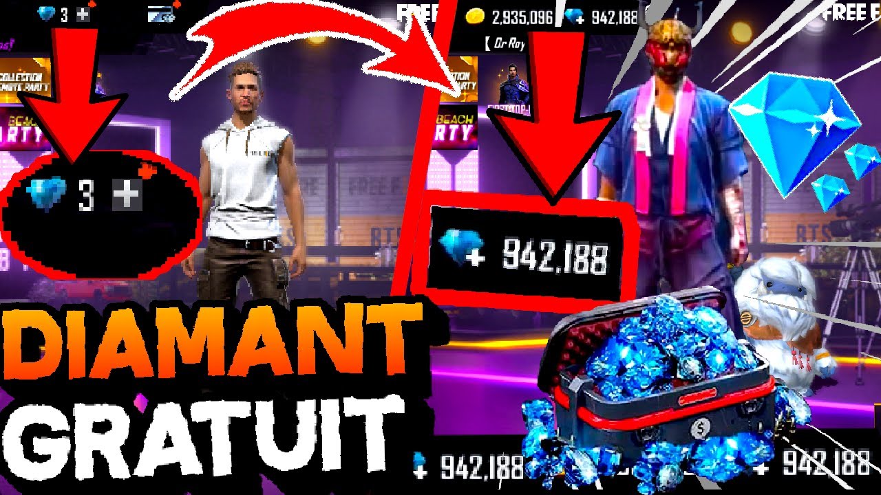 COMMENT AVOIR DES DIAMANTS GRATUIT SUR FREE FIRE - YouTube