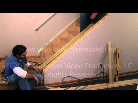 How to install cap boards when remodeling stairs with tread boards How to install cap boards when remodeling stairs with tread boards