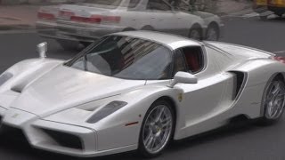 原宿を爆走するフェラーリ・エンツォ。Ferrari Enzo which lets an explosion sound.