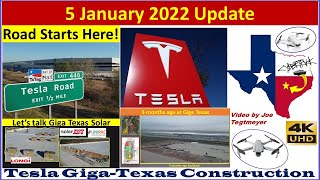 Tesla Gigafactory Texas 5 January 2022 Cyber Truck & Model Y Factory Construction Update (08:00AM)