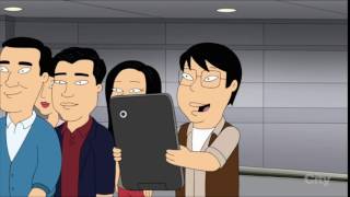 Family Guy- Giant Samsung phone becomes Kia car