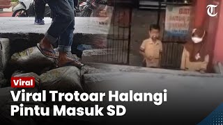 Viral Trotoar Tinggi Halangi Jalan Masuk SDN Pondok Cina 1 Depok, Mau Dibangun Masjid Raya