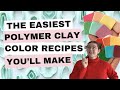 The easiest Polymer Clay colour recipes you'll ever make!