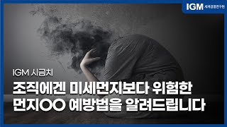 IGM 시금치_조직에겐 미세먼지보다 위험한 이것, 먼지OO 예방법을 알려드립니다