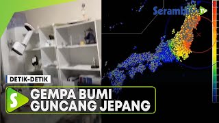Detik-detik Gempa Bumi 7,3 Magnitudo Guncang Jepang