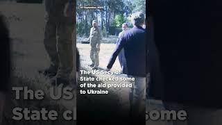 Watch: US Secy of State Antony Blinken Visits Ukraine Military Bunker In Kyiv