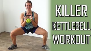 10 Minute Killer Kettlebell Workout – Muscle Toning Kettlebell exercises At Home