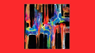 #9948 Topshelf Contemporary Art Geo Keyhole Swipe Fluid Acrylics 1.12.2025 Intuitive art