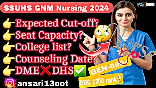 SSUHS GNM Nursing  Exam Cut-off 2024✅️ Colleges? #gnm #ssuhsgnm #nursingeducation #education #assam