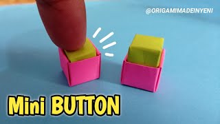 How to make a MINI ORIGAMI BUTTON Toy No Glue | Origami POP IT, Origami Fidget Toy