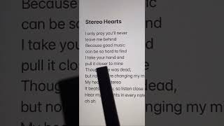 Stereo Hearts! #sing #lyrics #music #stereohearts #guitar #karaoke
