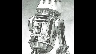 R5D4 Star Wars A Dredfunn Mechanical Pencil Drawing