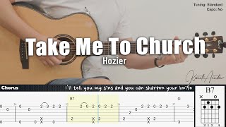 Take Me To Church - Hozier | Fingerstyle Guitar | TAB + Chords + Lyrics